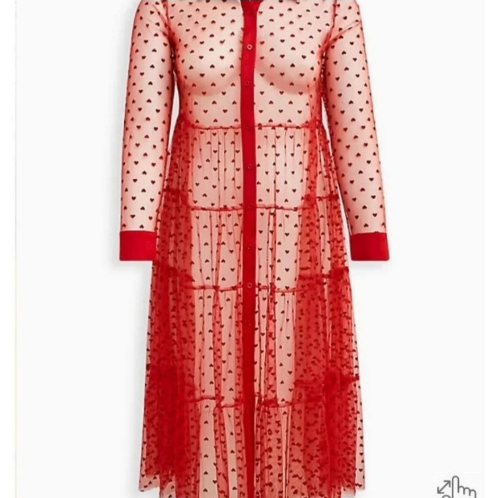 Torrid red heart duster 4x NWT